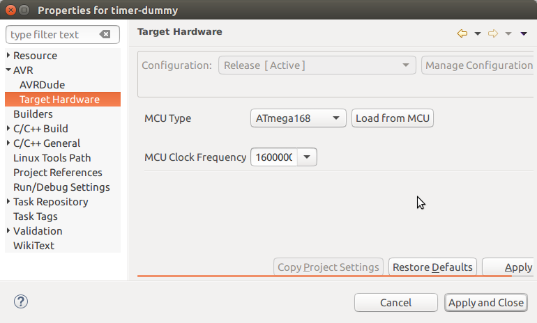 Ensure proper microcontroller and frequency are selected